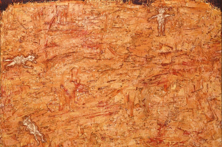 Jean-Dubuffet-Terre-Orange-aux-trois-hommes-1953-768x509 © Jeanne Bucher Jaeger