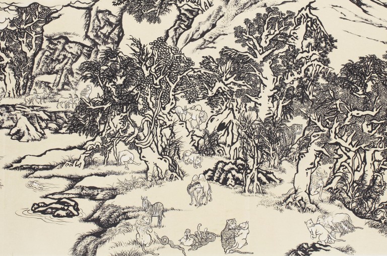 Yang-Jiechang-Tale-of-the-11th-day_panneau6-2011-detail-cover-768x509 © Jeanne Bucher Jaeger