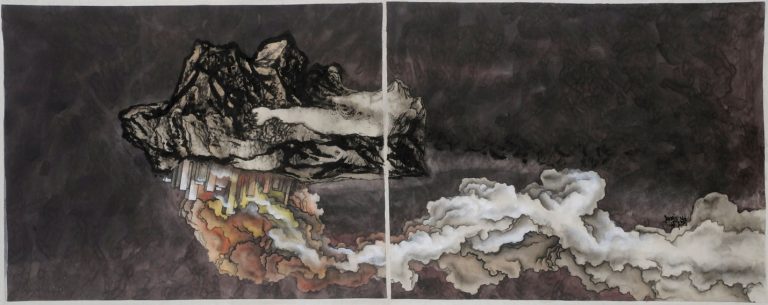 Yang Jiechang, Drifting Metropolis painting, 2008<br/>© Jeanne Bucher Jaeger