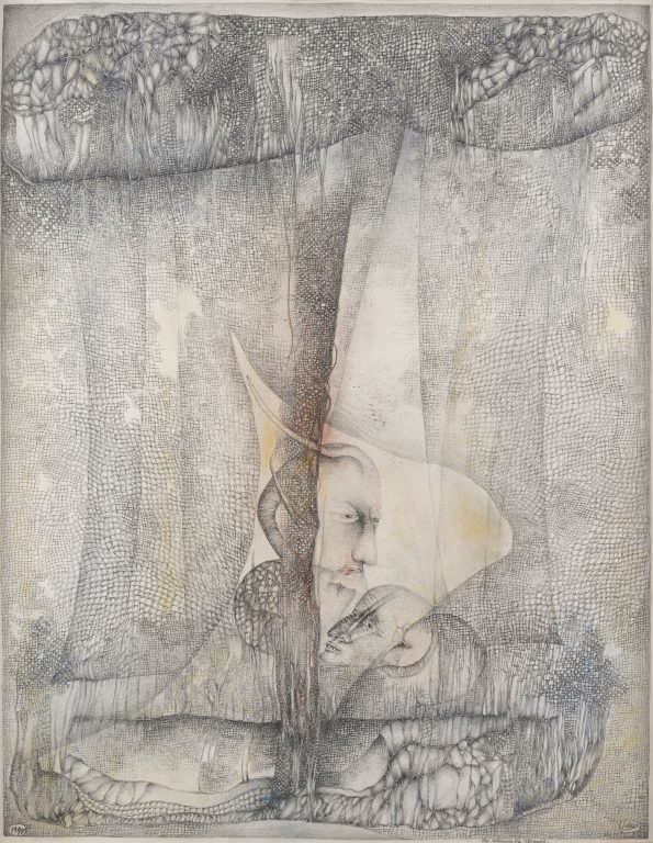 Fred Deux, Les colonnes des rêveurs, 1990<br/>© Jeanne Bucher Jaeger