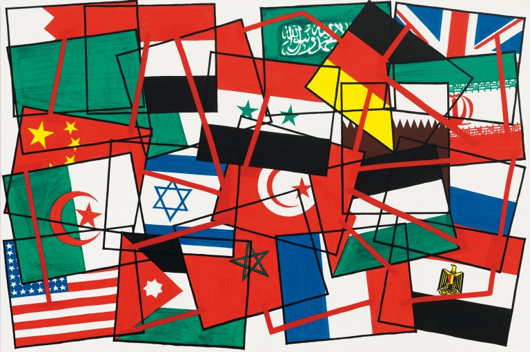 Gérard Fromanger, Hommage à Gustave Courbet, de la Commune de Paris à la place Tahrir de la Série La couleur dans tous ses états), 2011<br/>© Jeanne Bucher Jaeger