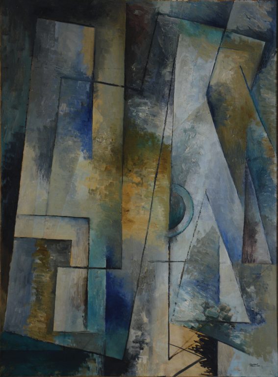 Youla Chapoval, Sans titre (Composition Bleue), 1948<br/>© Jeanne Bucher Jaeger