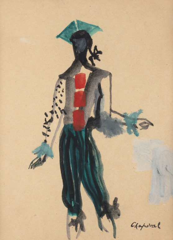 Youla Chapoval, Sans titre (personnage espagnol), 1950<br/>© Jeanne Bucher Jaeger