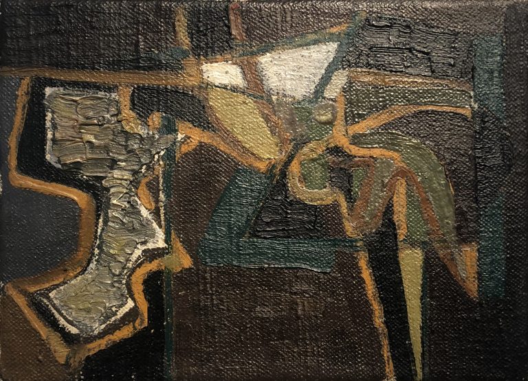 Nicolas de Staël, Peinture Intérieur avec chaise, 1945<br/>© Jeanne Bucher Jaeger