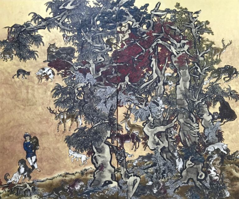 Yang Jiechang, Mustard Seed Garden - Young Man with Leopard, 2014<br/>© Jeanne Bucher Jaeger