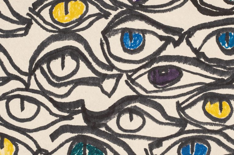 Maria-Helena-Vieira-da-Silva-Etude-pour-'Le-théâtre-des-yeux'-c.1980-©Jean-Louis-Losi-300-dpi-recto-CR-3216 © Jeanne Bucher Jaeger