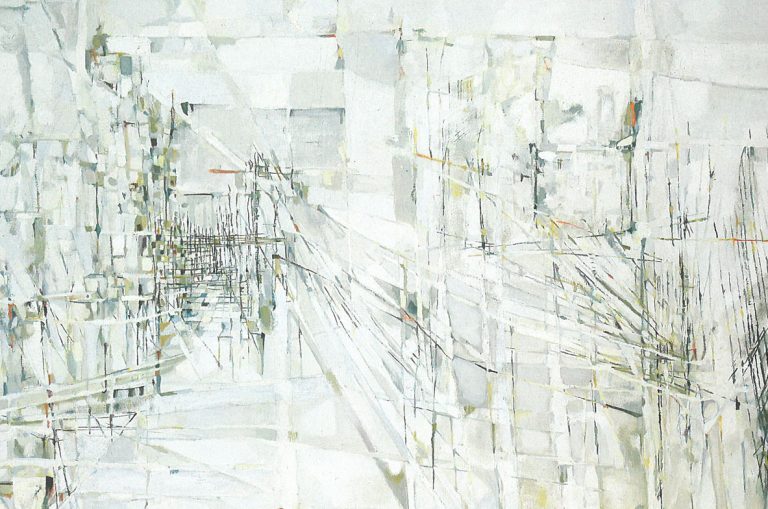 Maria-Helena-Vieira-da-Silva-L'Entrée-du-Château-ou-Hommage-à-Kafka-1950-cover © Jeanne Bucher Jaeger