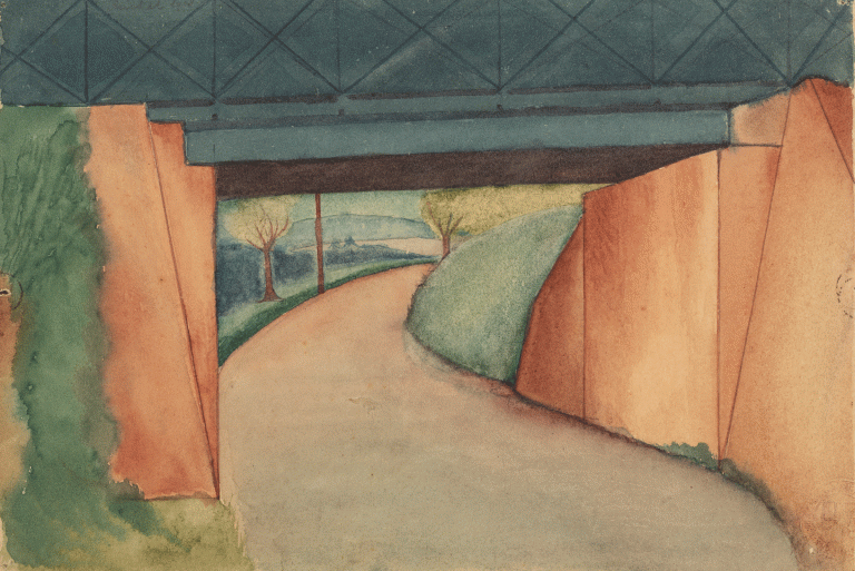 Hans Reichel, Bahnunterfahrt (Murnau), 1918<br/>© Jeanne Bucher Jaeger