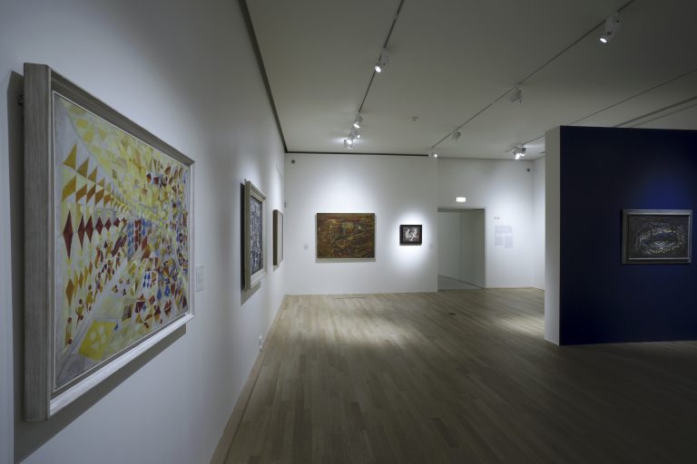 Vue de salles - Exposition Vieira da Silva L'œil du labyrinthe / L'œil des collectionneurs - 16 décembre 2022 - 3 avril 2023<br/>© Jeanne Bucher Jaeger