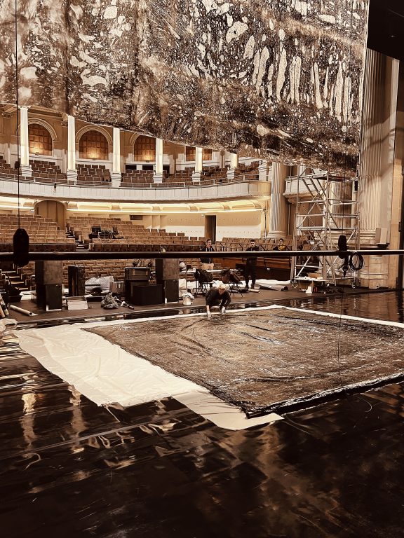 Evi Keller, Scenography Creation Matière-Lumière of the Opera Dido and Aeneas by Purcell 2023, Installation, February 9, 2023<br/>© Jeanne Bucher Jaeger