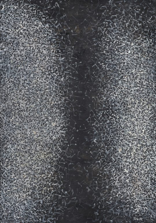 Mark Tobey, Untitled - white writing, 1954<br/>© Jeanne Bucher Jaeger