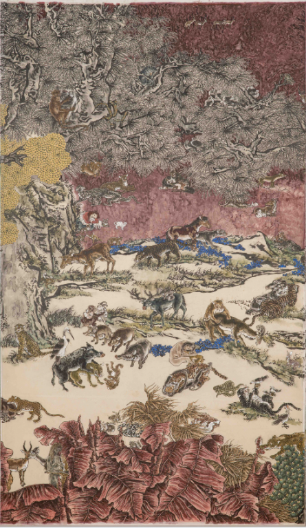 Yang Jiechang, Tale of the Eleventh Day - Red Autumn, détail, 2014 -2024<br/>© Jeanne Bucher Jaeger