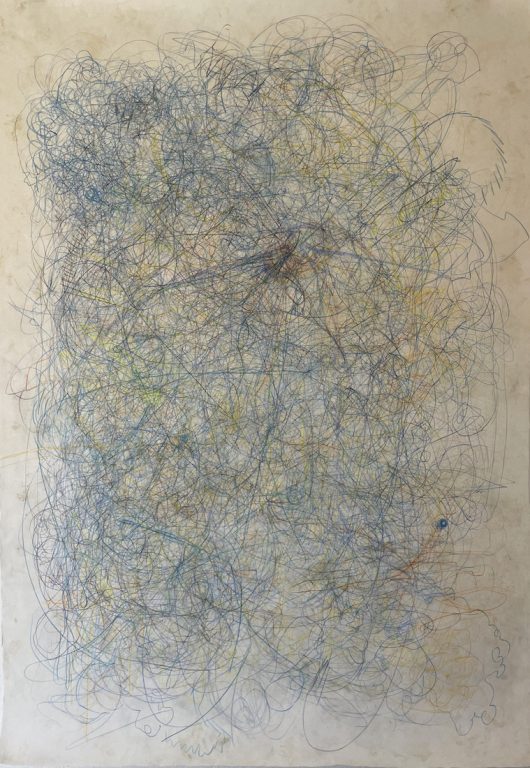 Guillaume Barth, Dessin de lune, en attendant l'étoile bleue, 2025<br/>© Jeanne Bucher Jaeger