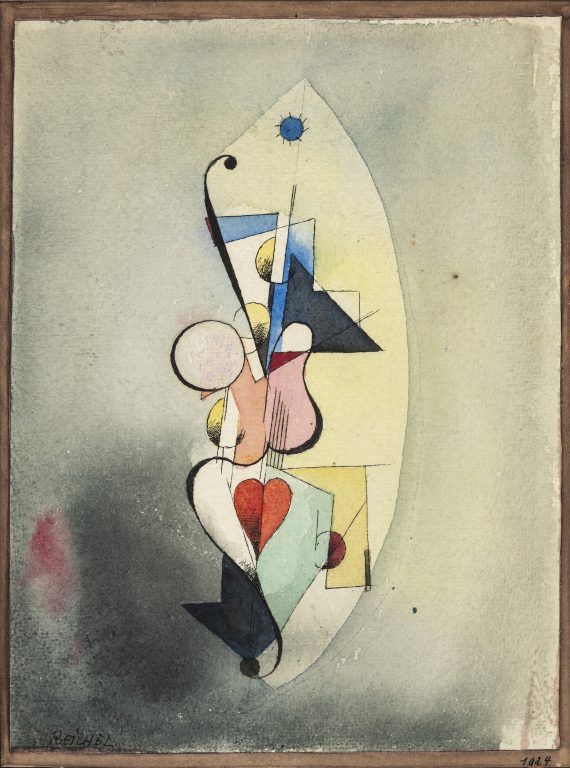 Reichel, Composition avec Guitare et coeur, 1924<br/>© Jeanne Bucher Jaeger